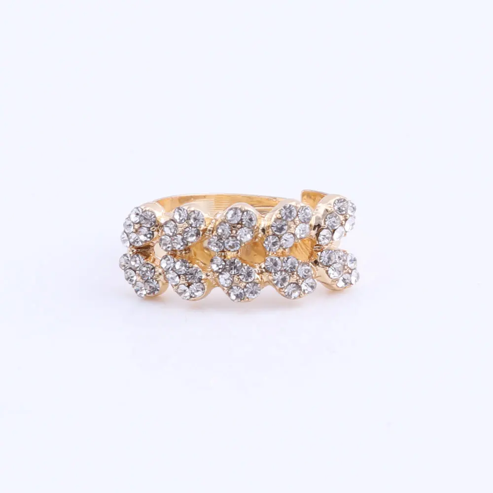 Роскошное короткое колье, цепочка с кристаллами, ожерелье со стразами, серьга-браслет, кольцо для женщин, Свадебный комплект ювелирных изделий