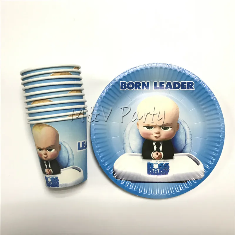 20 шт./лот Boss Baby вечерние тема партии одноразовые посуда день рождения детский душ