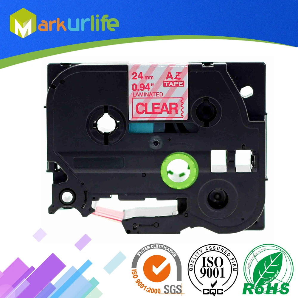 Ламинированная лента TZE152 Tze152 TZe-152 подходит для этикеток Brother P-Touch Adhensive tze152