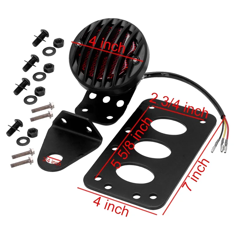 Nordson Motorcycle Bracket Taillight Side Mount Tail Light Brake For Harley Cruiser Bobber Chopper Street Standard Dirt Bike