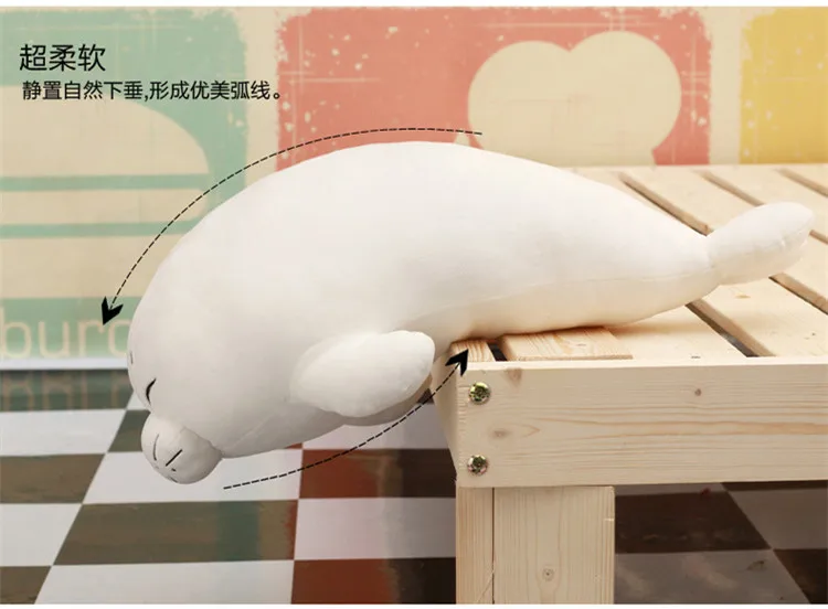 Miaoowa 1 шт. 40/60 см Симпатичные мягкие белая плюшевая игрушка-тюлень моделирование эластичные морские животные плюшевые подушки творческий подарок на день рождения
