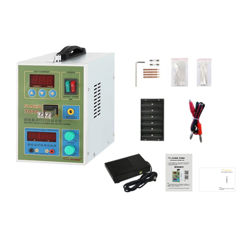 SUNKKO 787A+ 1.5KW Pulse Spot Welder For Battery Spot Welding Charging Test 18650 Lithium Battery Pack Welding Machine 220V Weld 6