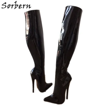 

Sorbern Custom Thin Med Thigh Boots Women 7 Inch Heels Sexy Fetish High Heel Shoes Females Size 14 Womens Boots Thights