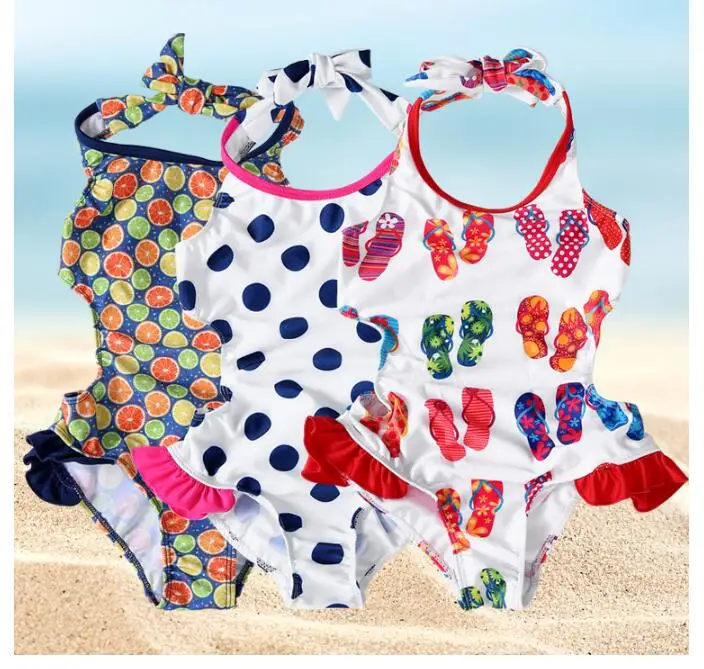 toddler girl One piece bikini baby girl printing swimsuit infant girl