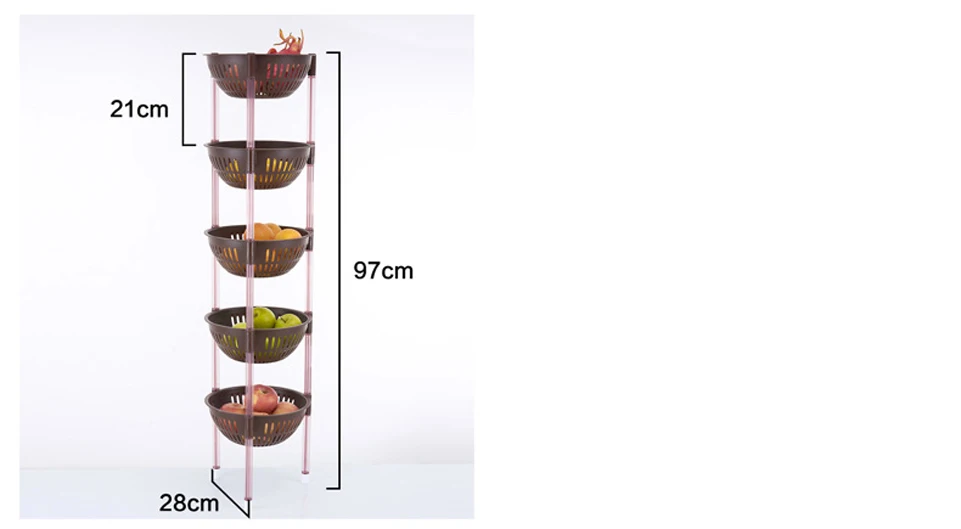 050 универсальная полка Кухня стеллаж для хранения мульти-многослойный, для холодильника боковая полка Кухня округлые овощная корзина