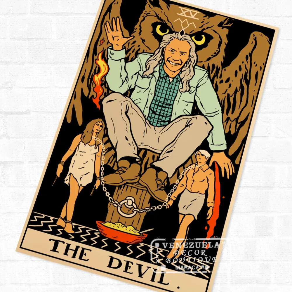 

The Devil Twin Peaks Terror Movie Vintage Retro Kraft Poster Decorative DIY Wall Canvas Stickers Home Bar Art Posters Decoration