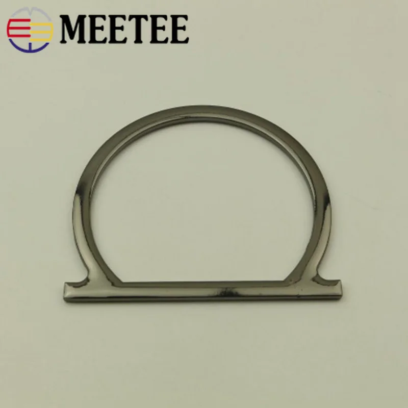 Meetee 2, 6 штук в партии, ID8.5cm металлические ручки для сумки пряжки Кошелек каркас рекламный выдвижной ручной-хомут с круглым воротником для мальчиков и девочек крюк DIY Чемодан Запчасти аппаратных аксессуаров BF407