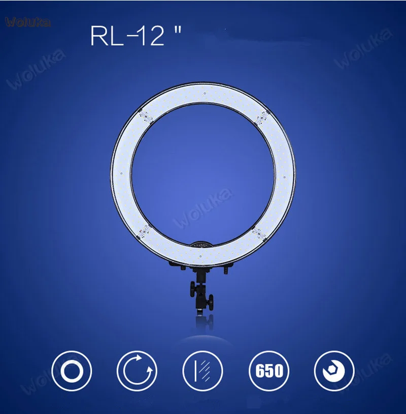 RL-12 196 светодиодный 45 Вт светодиодный кольцевой светильник с регулируемой яркостью, кольцевой светильник 3200-5500K фотографии кольцевой светильник для ванной комнаты лампы для макияжа с 2 м светильник стенд CD50 T07 H