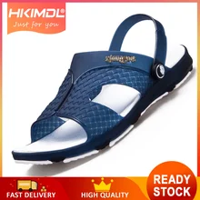 HKIMDL Goedkope Mannen тапочки Ademend Buiten зомер Heren Schoenen режим Nieuwigheid Ontwerp Повседневное Strand тапочки Mannen