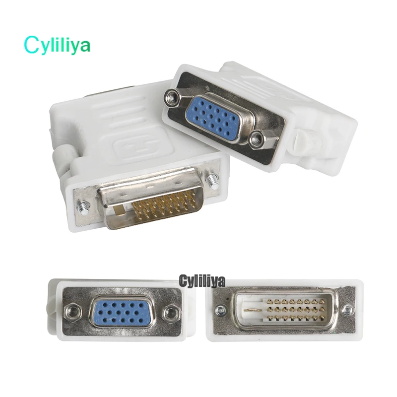 100 шт/партия DVI 24+ 1/DVI 24+ 5 мужчин и VGA Женский адаптер DVI-D DVI-I DVI-A