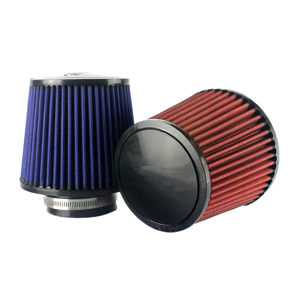 Modificación del filtro de aire de 76mm para el filtro de admisión de aire frío del automóvil al filtro de aire de admisión automática Universal de la cabeza de seta rojo
