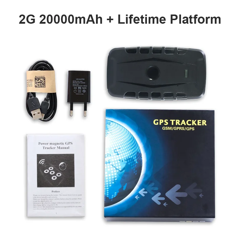 Автомобильный gps трекер LK209C 20000 мАч LK209B 10000 мАч Длинный резервный магнит автомобильный gps-навигатор водонепроницаемый ударное падение сигнализации веб-приложение - Цвет: LK209C lifetime free