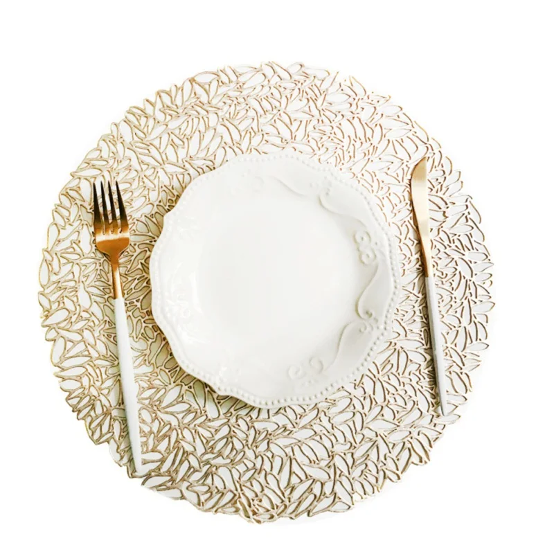 

Creative Hollow Sunflower Placemat For Dining Table Coasters PVC Insulated Coffee Cup Table Mat Kitchen Home Decoration
