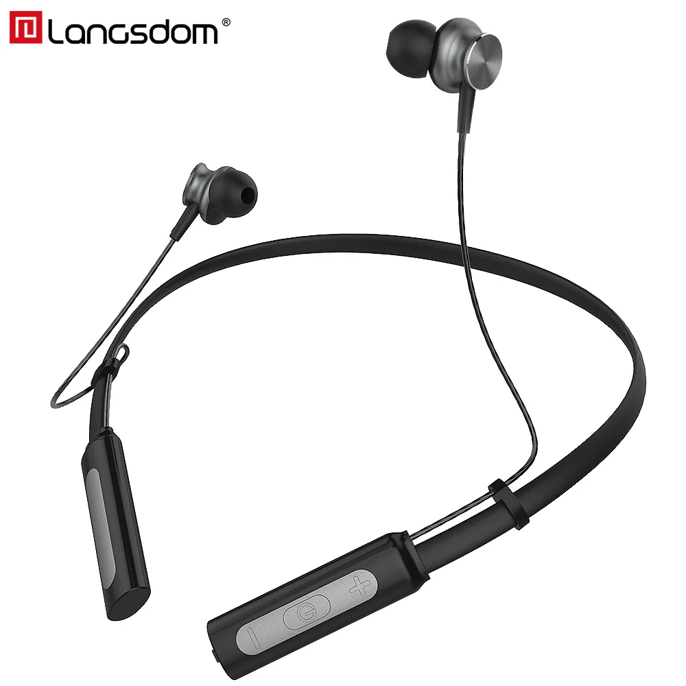 Langsdom Bluetooth наушники беспроводные вкладыши с микрофоном бас Спорт гарнитура