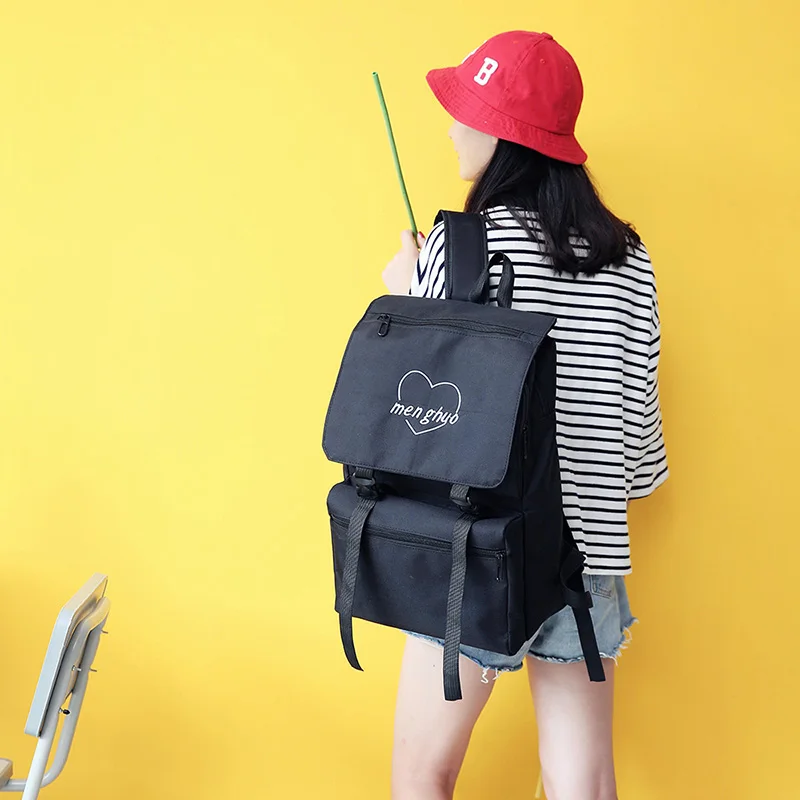 Menghuo 2017 HOT New Designed Korean Cute Fresh Backpack Letter Cover Women Backpacks Quality Fashion Girls School Bag Mochilas (21)