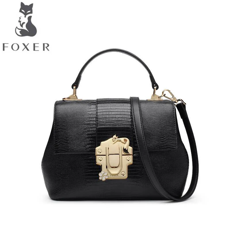 

FOXER 2019 New women leather handbags women brands designer fashion tote shoulder bag women leather handbags small bag