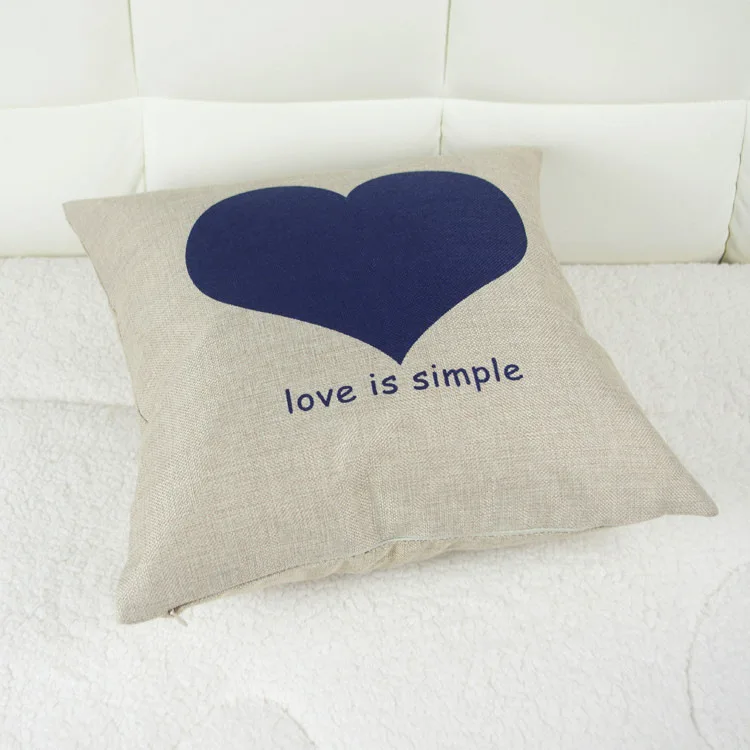 18 &quot* 18&quot Home Decor Дизайнер Синий Любовь проста Бросок Чехлы Наволочка для