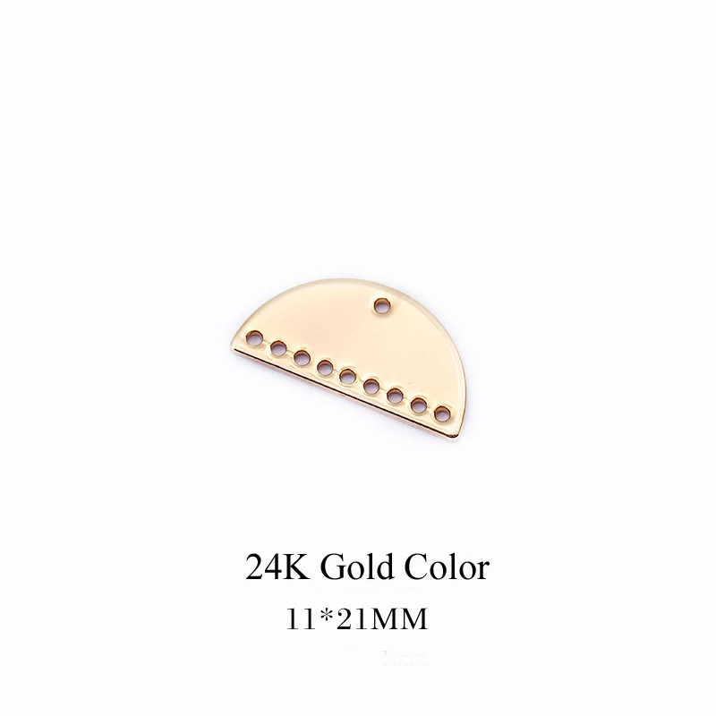 10 шт. 24K позолоченные латунные серьги соединитель Серьги Подвески для изготовления ювелирных изделий - Цвет: 24K Gold Color