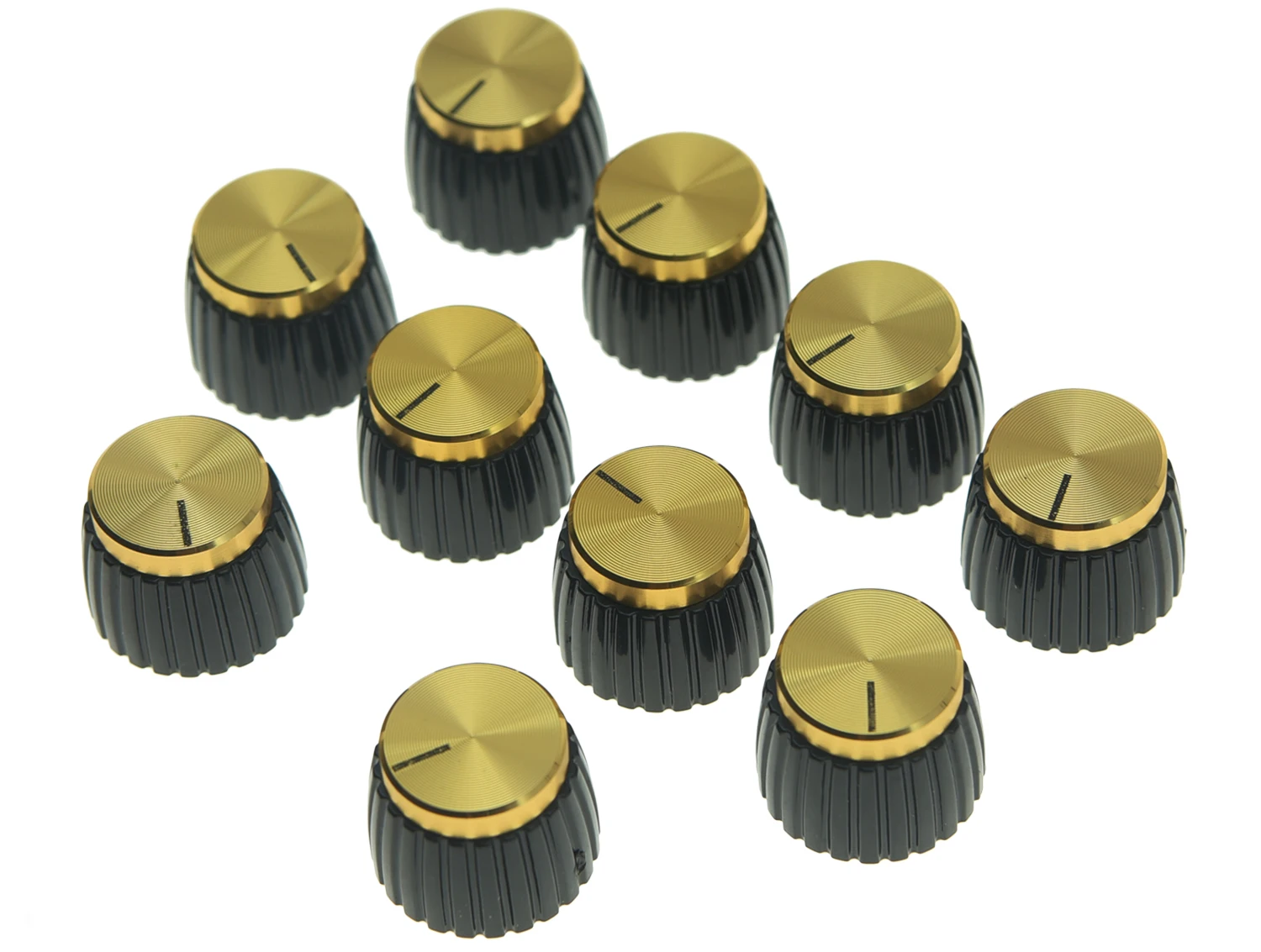 Kaish Confezione Da 10/20/50 Pcs Amplificatore Per Chitarra Manopole Oro Cap Push On Manopola Adatta Marshall Amp