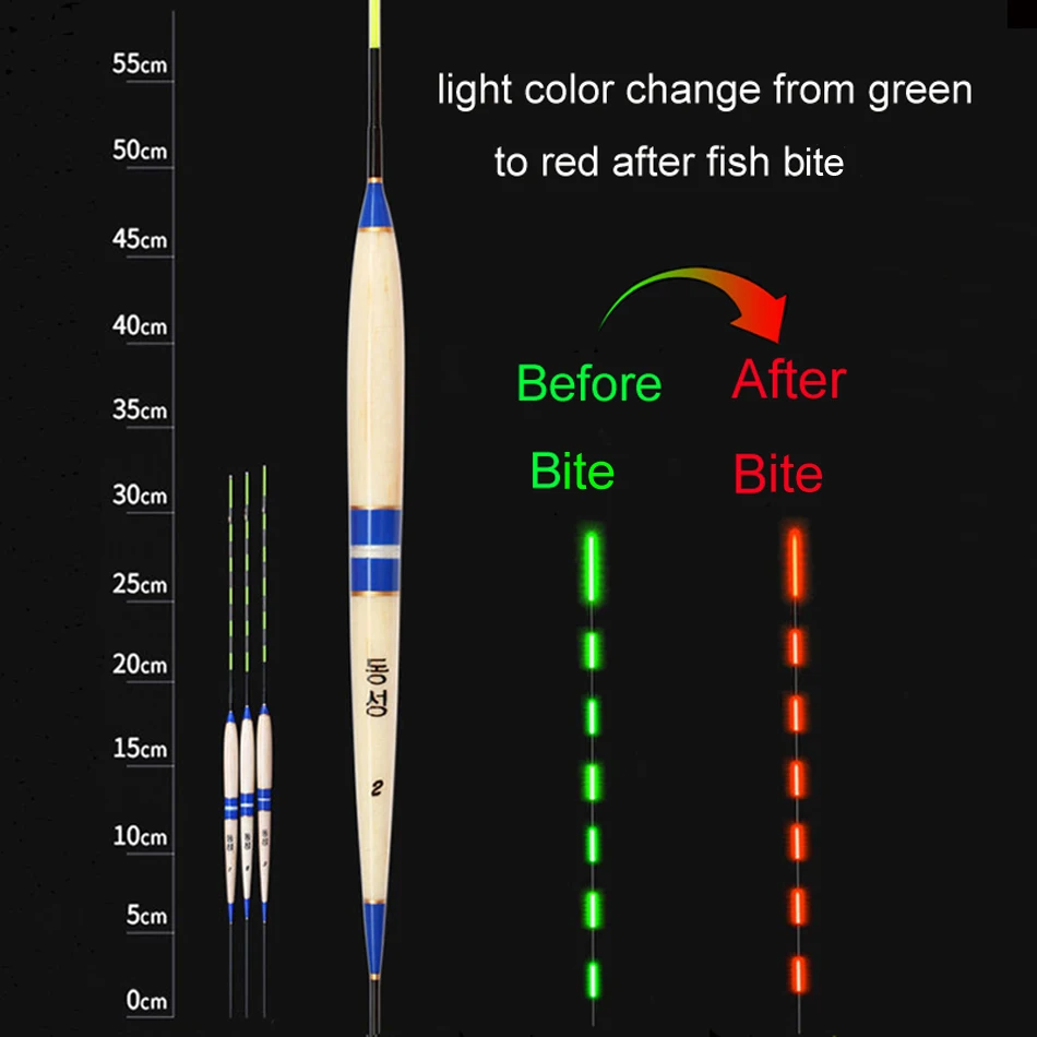 Умный рыболовный светодиодный светильник-поплавок, ночной Световой поплавок, автоматически напоминающий Электрический светящийся поплавок для рыбалки, буй, батарея