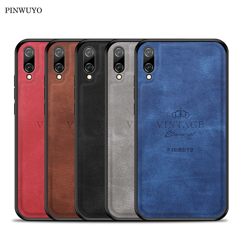 

For Huawei Y7 Pro 2019/Enjoy 9 Cover Vintage Case Pu Leather PC Hard Cover Fitted Cases For Huawei Y7 Pro 2019 Protection Case