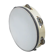 8 Musical Tambourine Drum Round Percussion Gift for KTV Party LGFM