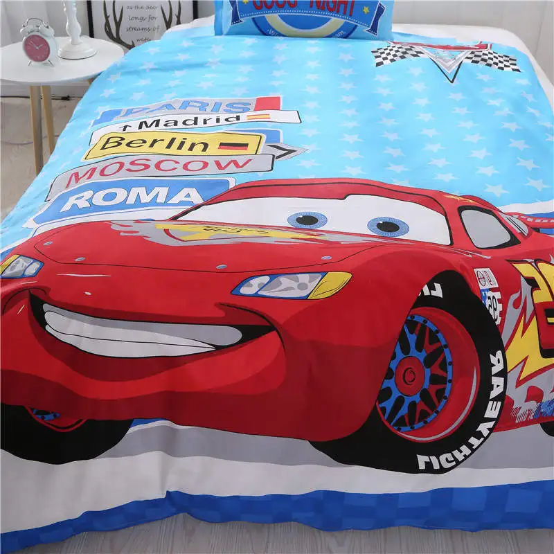 Автомобильный комплект постельного белья Lightning mcqueen пододеяльник двойного