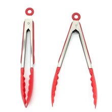 Здоровый прочный анти-скользкие пищевой Тонг термостойкие клип кремния из нержавеющей стали клещи Кухня инструмент