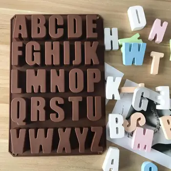 

1 Pcs Delicate Letters Alphabet Silicone Biscuit Cake Molds Fondant Cookie Mousse Chocolate Mold DIY Cake Decoration