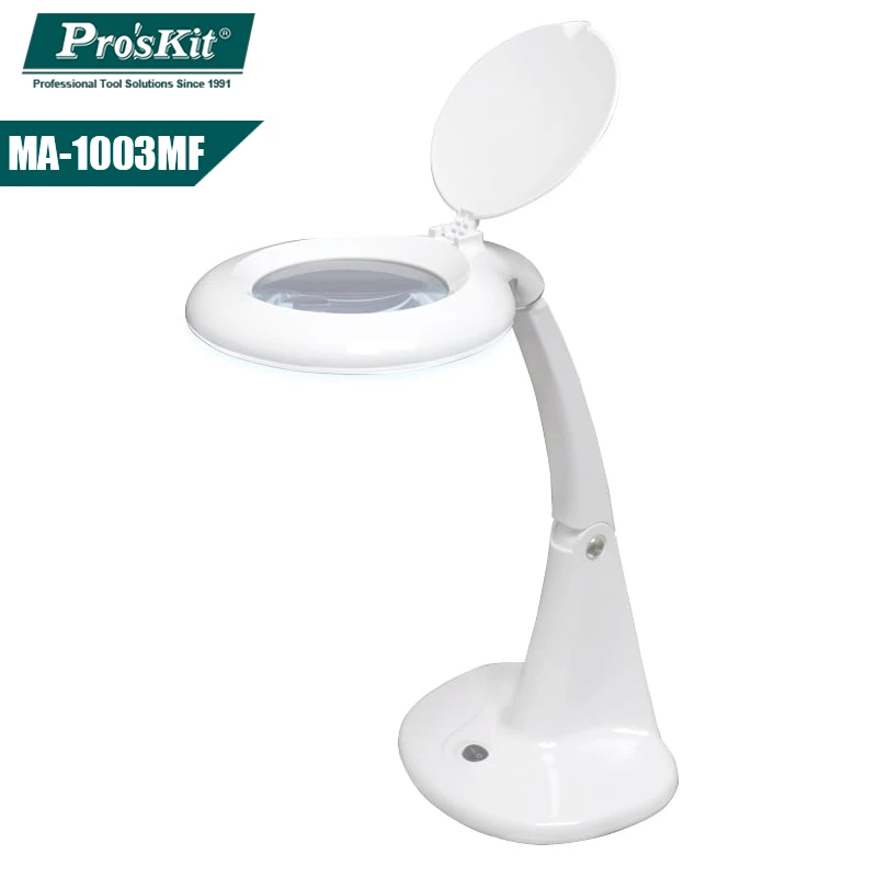 Pro Skit Led Desk Type Magnifier Lamp Gooseneck Magnifier Lamp