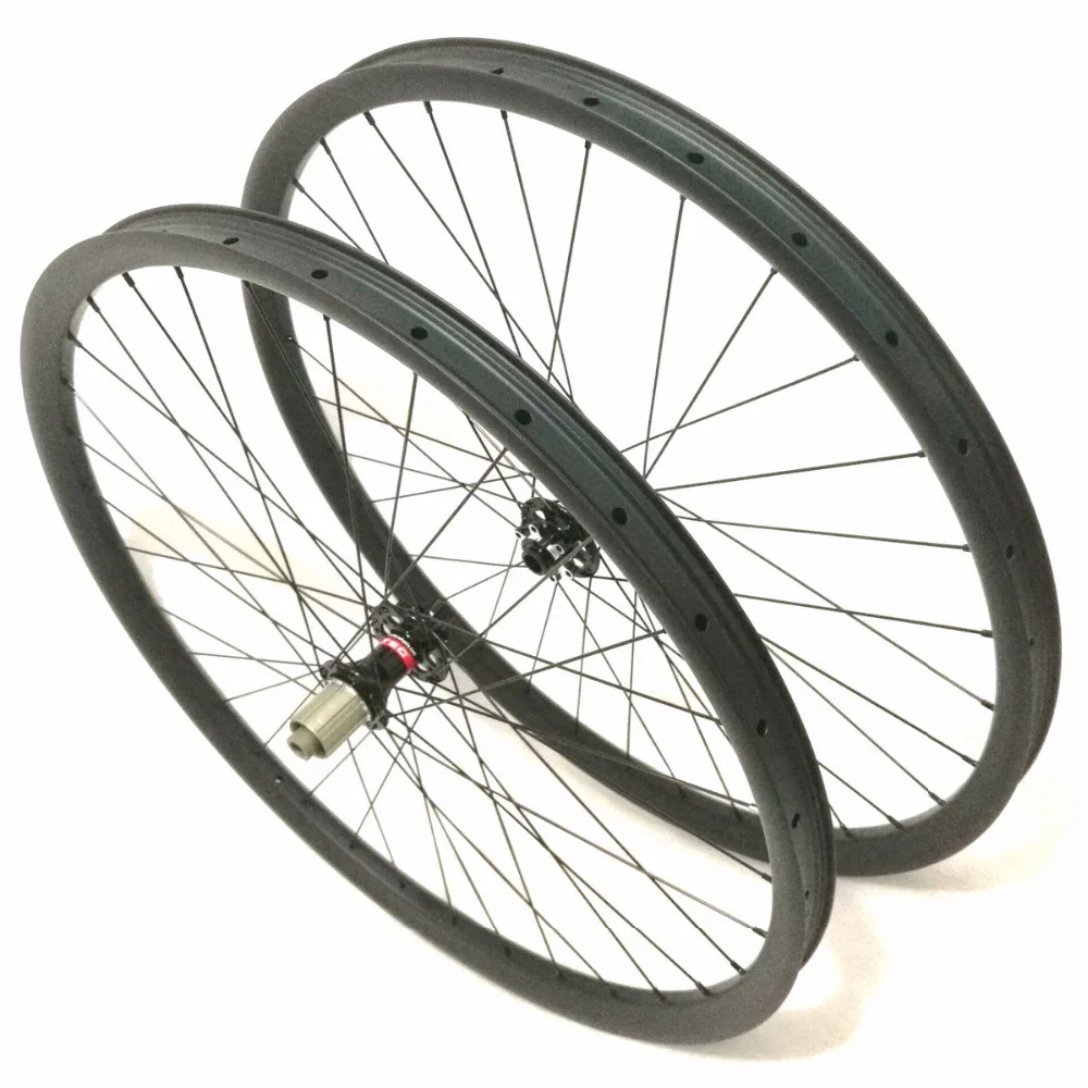 29ER XC BOOST MTB Углеродные колеса 35 мм Ширина бескамерная ось велосипедная из углеволокна втулка Novatec или POWERWAY вытягивание вдоль оси центр