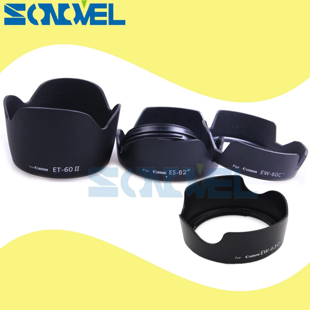 

EW-63C+EW-60C II+ET-60 II+ES-62 II Flower Lens Hood Kit for CANON EF-S 18-55mm EF-S 55-250mm f/4-5.6 IS / EF 50mm f/1.8 II Lens
