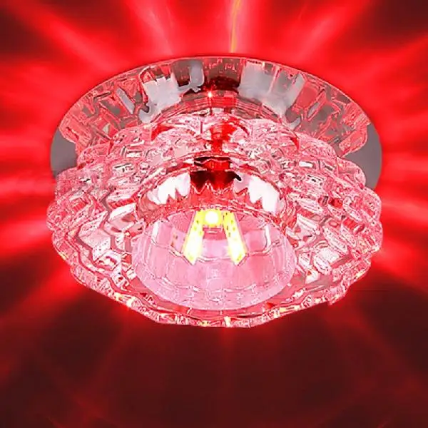 SOL светодиодный Светодиодный потолочный светильник с кристаллами, светильник для коридора, прихожей, гостиной, лобби - Цвет корпуса: Red
