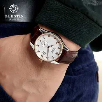 

Watch Men Luxury Top Brand Men's Quartz Watches Genuine Leather Band Casual Business Wristwatch For Male Gifts Waterproof Clocks