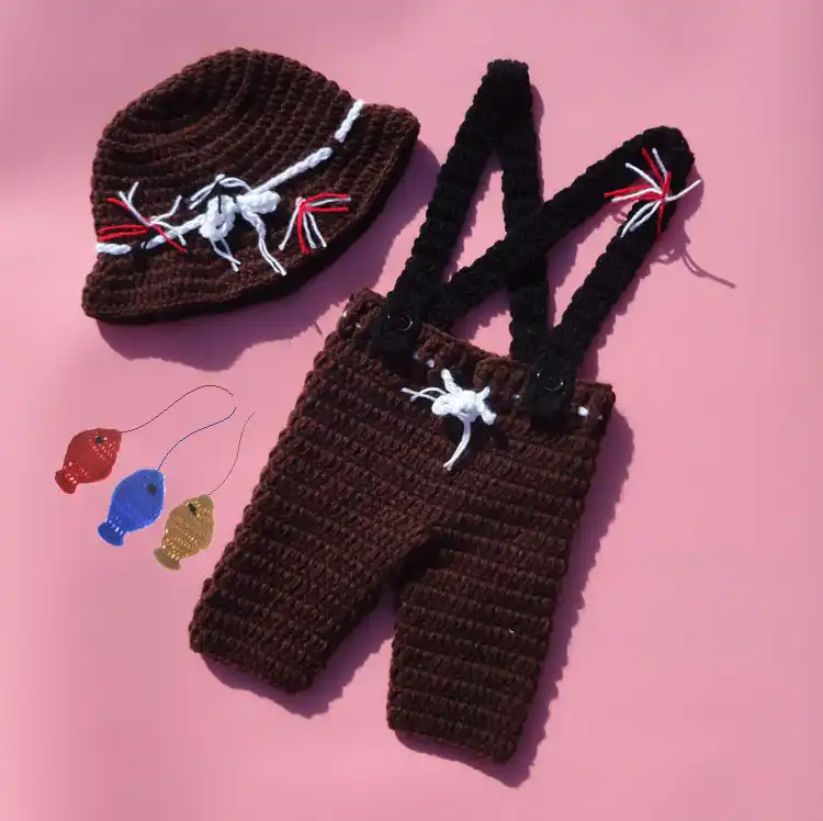 crochet baby fisherman hat