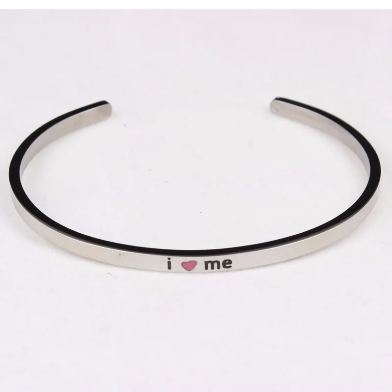 i love me silver bangle bracelet (29)