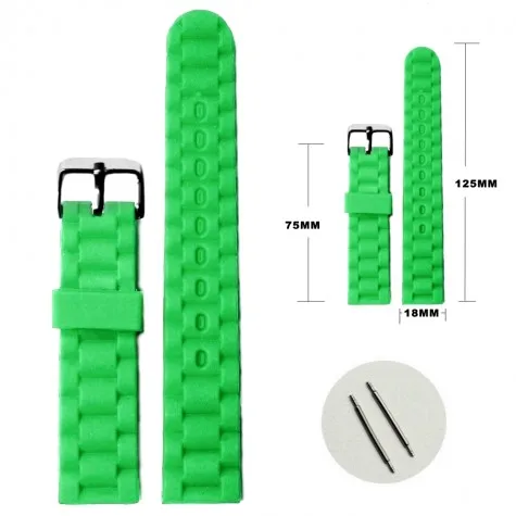 18mm Deep Aqua Color Silicone Jelly Rubber Unisex Watch Band Straps WB1060V18JB