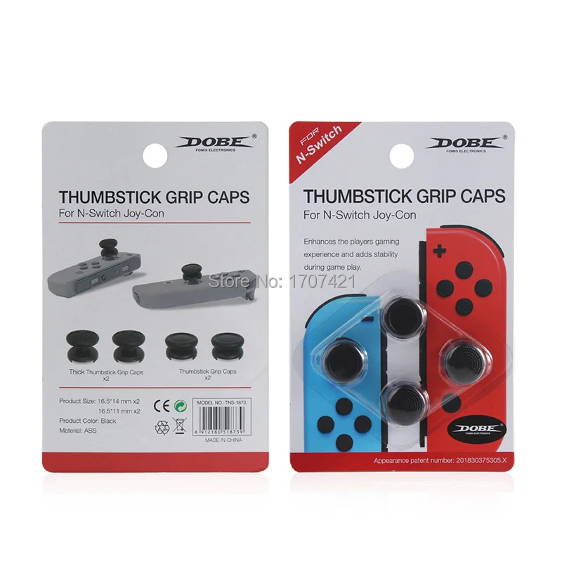 4 in 1 CQC PFS Analog Thumb Stick Grips Caps for Nintend Switch NS JoyCon Controllers Extender (5)