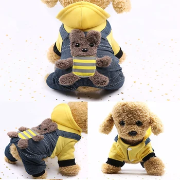 

Pet Overall Winter Clothes For Dog Small Dog Jumpsuit Thick Warm Pet Outfit Clothing Coat Dog Puppy chihuahua Pet Supplies