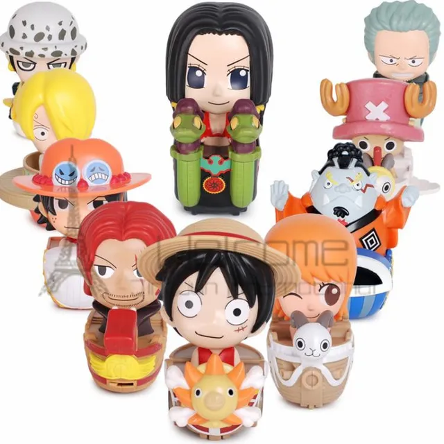 10pcs/set luffy one piece figure mcdonald's 2014 super toy full set