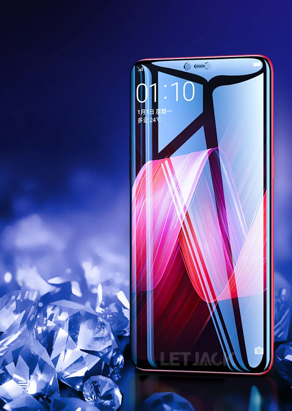 5D full cover tempered glass for oppo R11