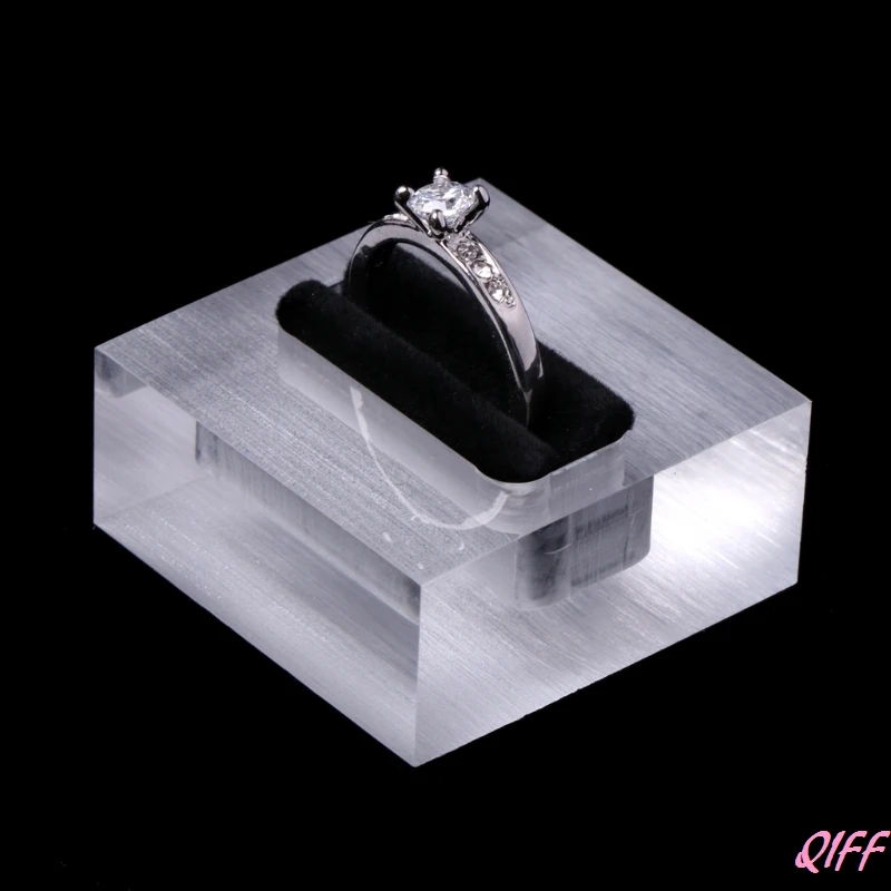 

Clear Acrylic Ring Display Stand Jewelry Store Showcase Holder Storage Organizer