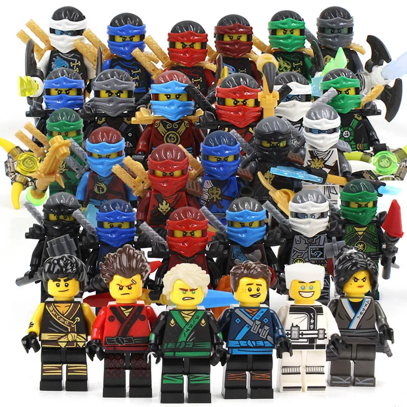 

Ninja Kai Jay Zane Cole Lloyd Carmadon With Tornado Motorcycle Compatible With LegoINGlys Ninjagoes figures Building Block Toys