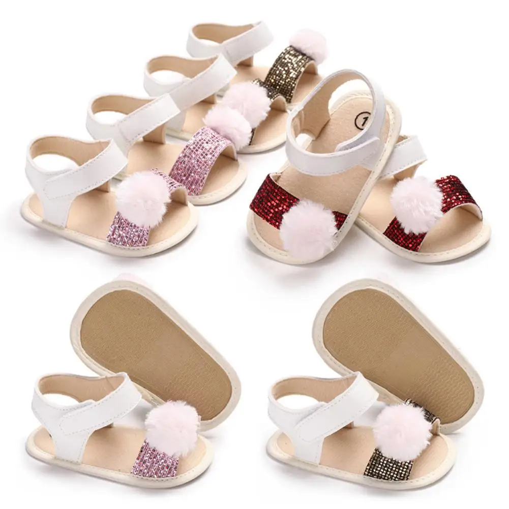 

Infant Baby Girls Paillette Summer Soft Sole Anti-Slip Prewalker Toddler Shoes 2019