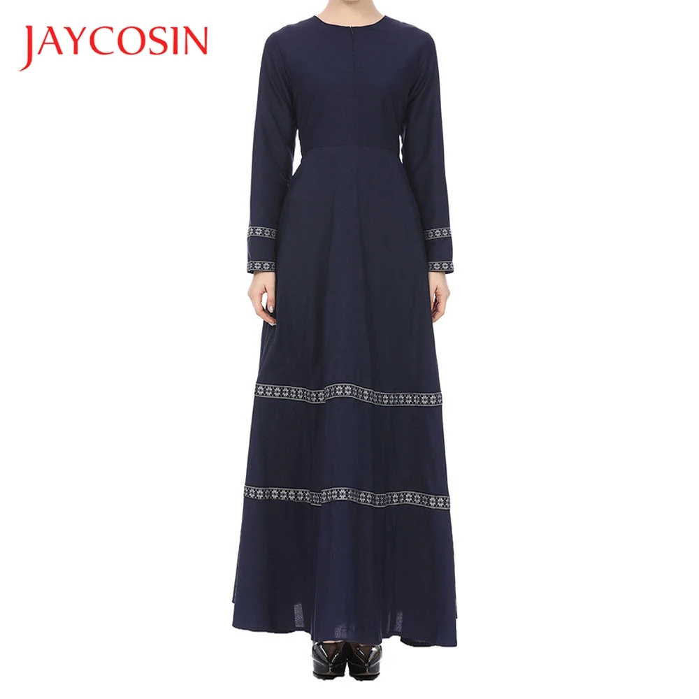 JAYCOSIN кафтан абайя джилбаб женское мусульманское кружевное винтажное Макси