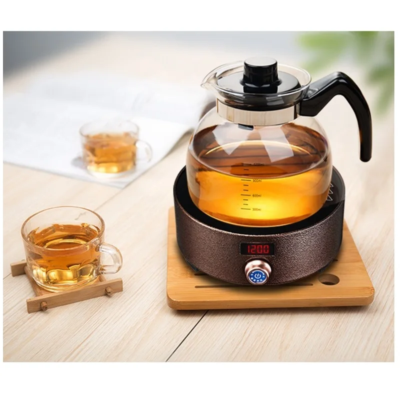 DMWD Mini Electric Cooker Nonradiative Hot Plate Stove For Hotpot Tea Pot Water Heater Boiler Milk Heating Seat 3H Setting 6