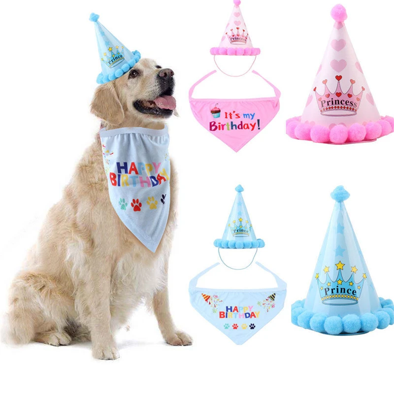 Fournitures Pour Chien De Compagnie Chapeau D Anniversaire Design Sweat A Capuche Chiot Vetements Chauds D Hiver Mignons Pour Decoration De Costume De Fete D Anniversaire Aliexpress