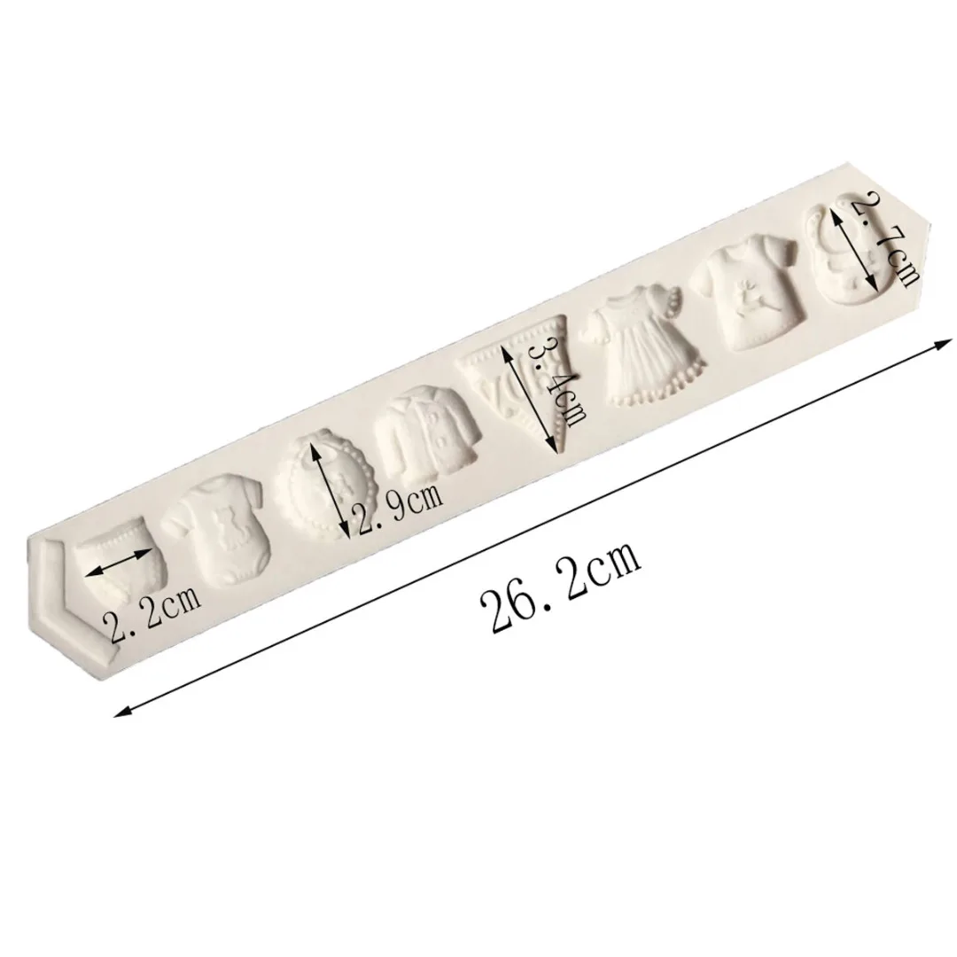 Baby Clothes Silicone Cake Fondant Mould Chocolate Baking Decoration Mold DIY Cake Mold