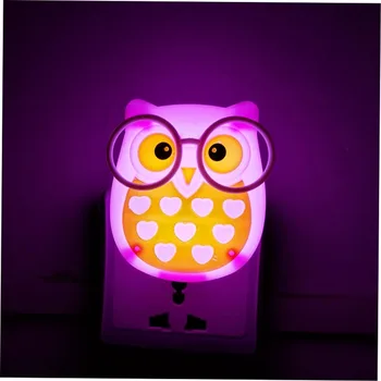 

LED Night Owl Light control Night LightIndoor Lighting Socket Lamp Animal Nightlight for Baby Room Home Decor Drop Shipping