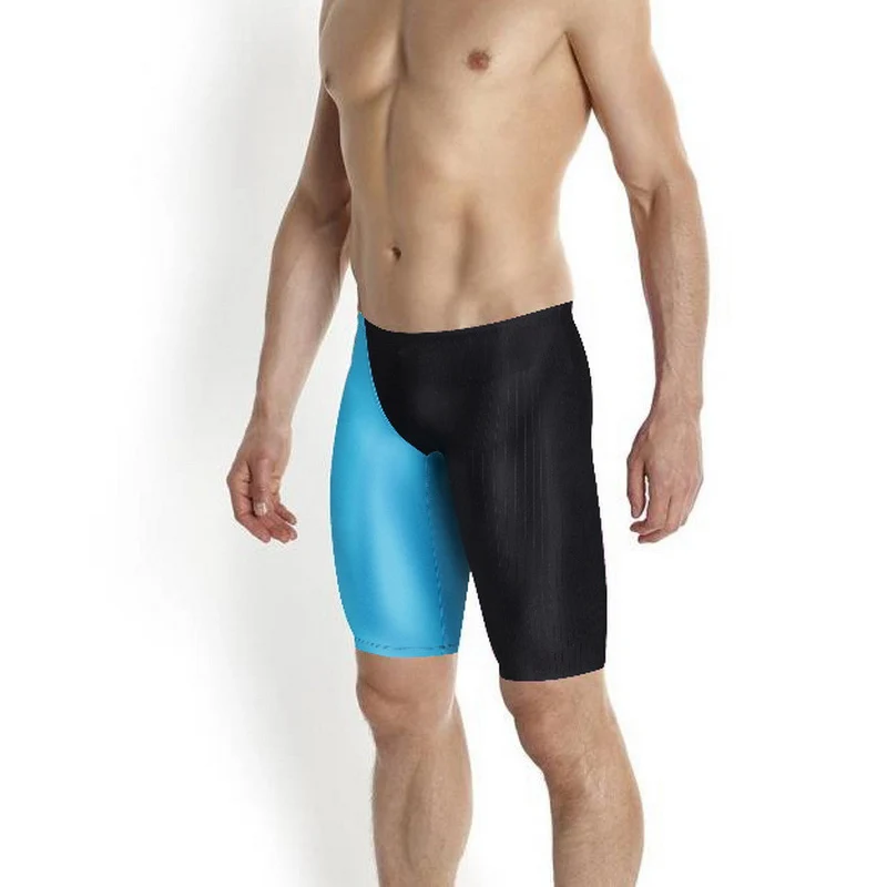 Мужские помехи для плавания, одежда для плавания, компрессионный однотонный тренировочный спортивный костюм для плавания, боксеры для плавания, длинный купальный костюм